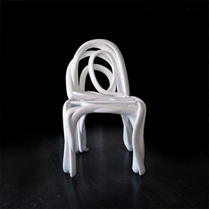 Printed chair in 3d technology